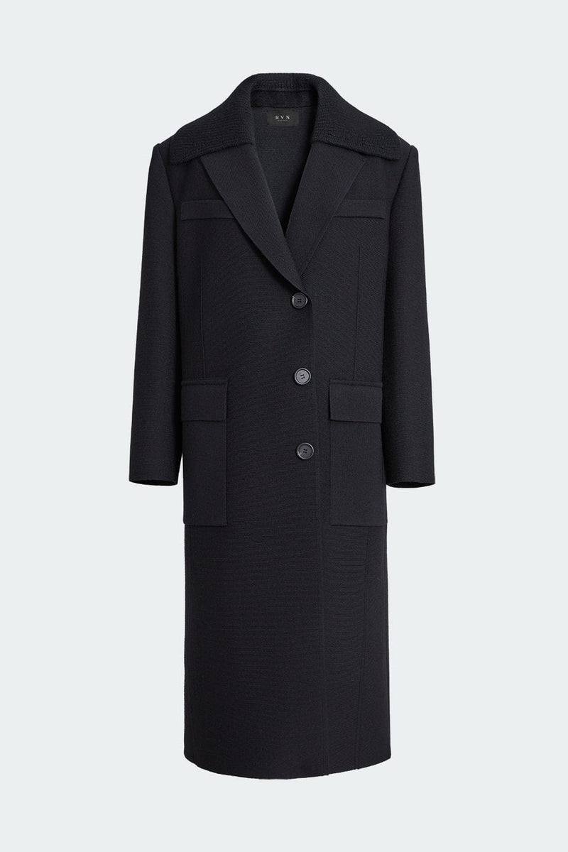 Cashmere Collar Wool Knit Coat RVN Official