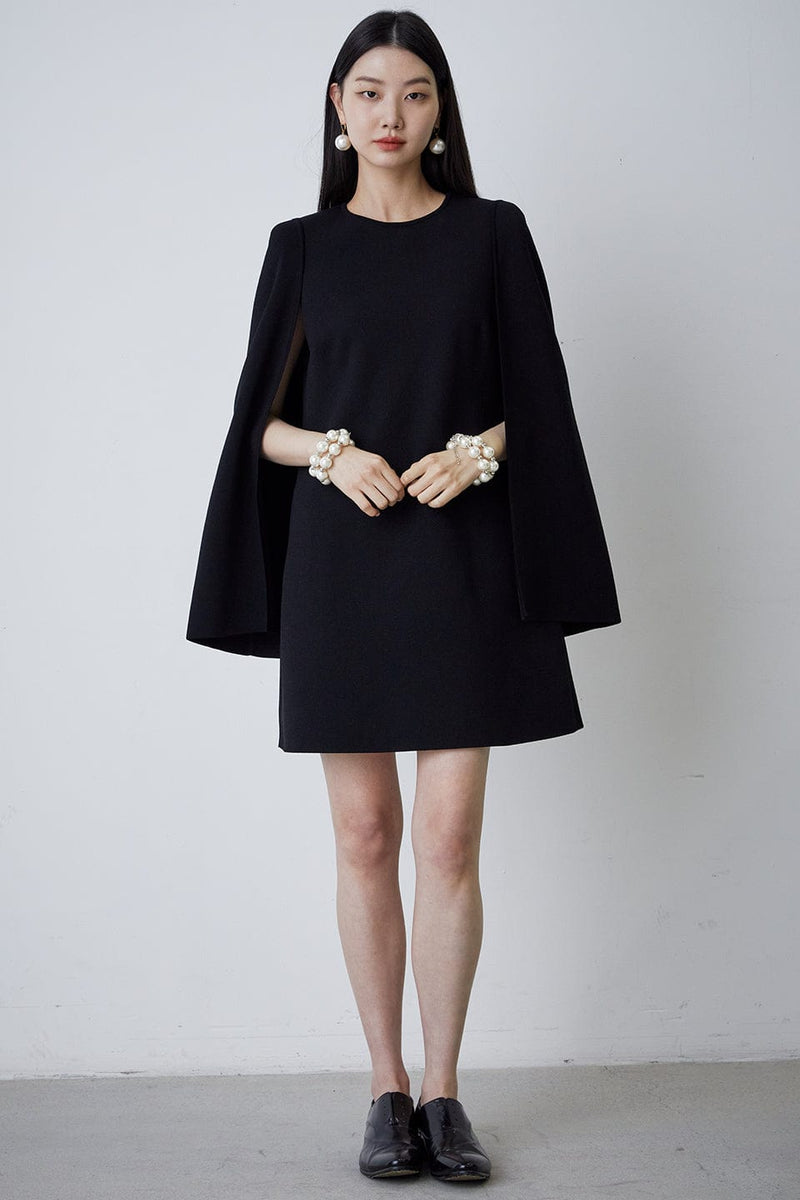 A-line Knit Cape Dress – RVN