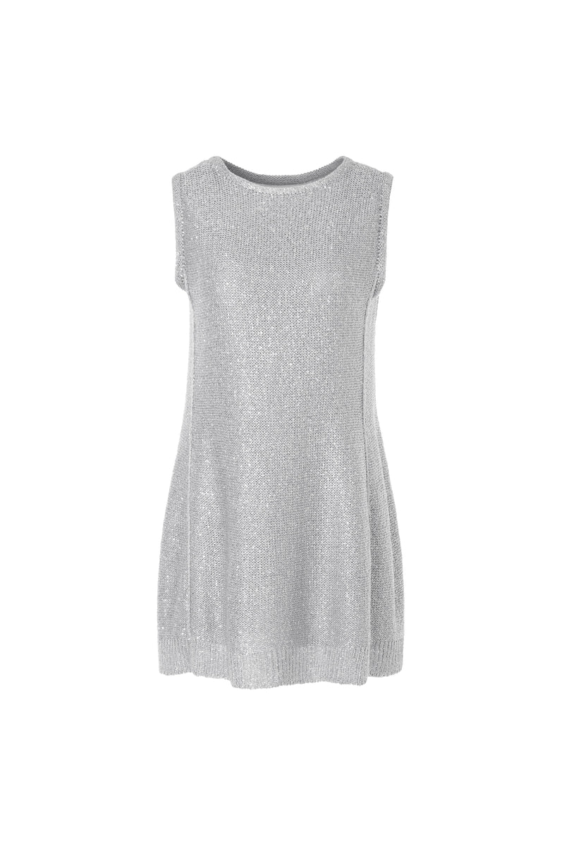 knitted jacquard mini dress Sequins Knit – RVN Womens Maxi Dresses