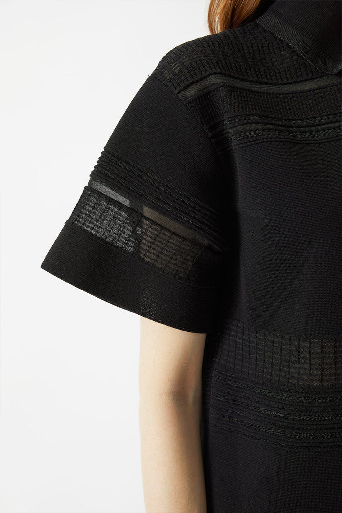 RVN Dress Techno Grid Knit Dress