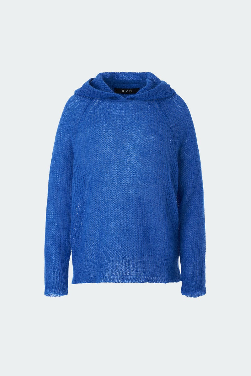 【希少】NKNIT blue mohair hoodie knit rvn-hoodie-s-mohair-hoodie-