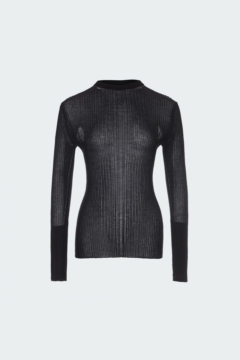 Sheer Cotton Rib Knit Top – RVN Official