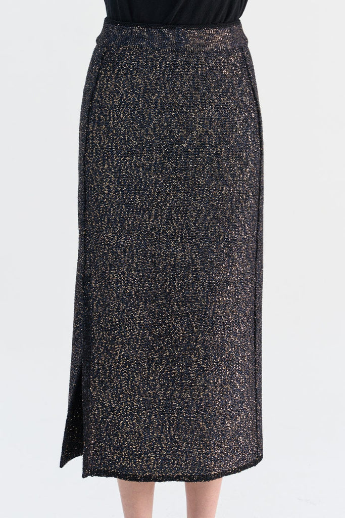 RVN Skirt Velvet Blended Sequins Knit Skirt