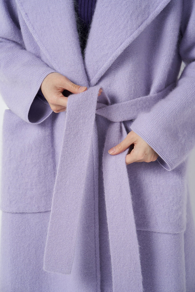 RVN Coat S Mohair Knit Maxi Coat