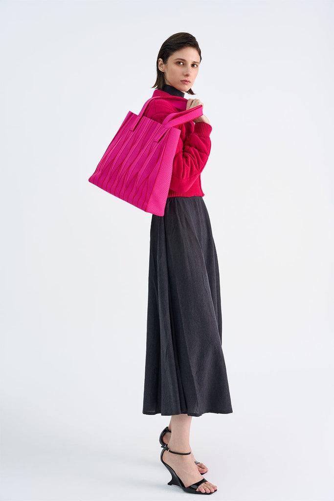 RVN Bag M Origami Pleated Medium Knit Bag