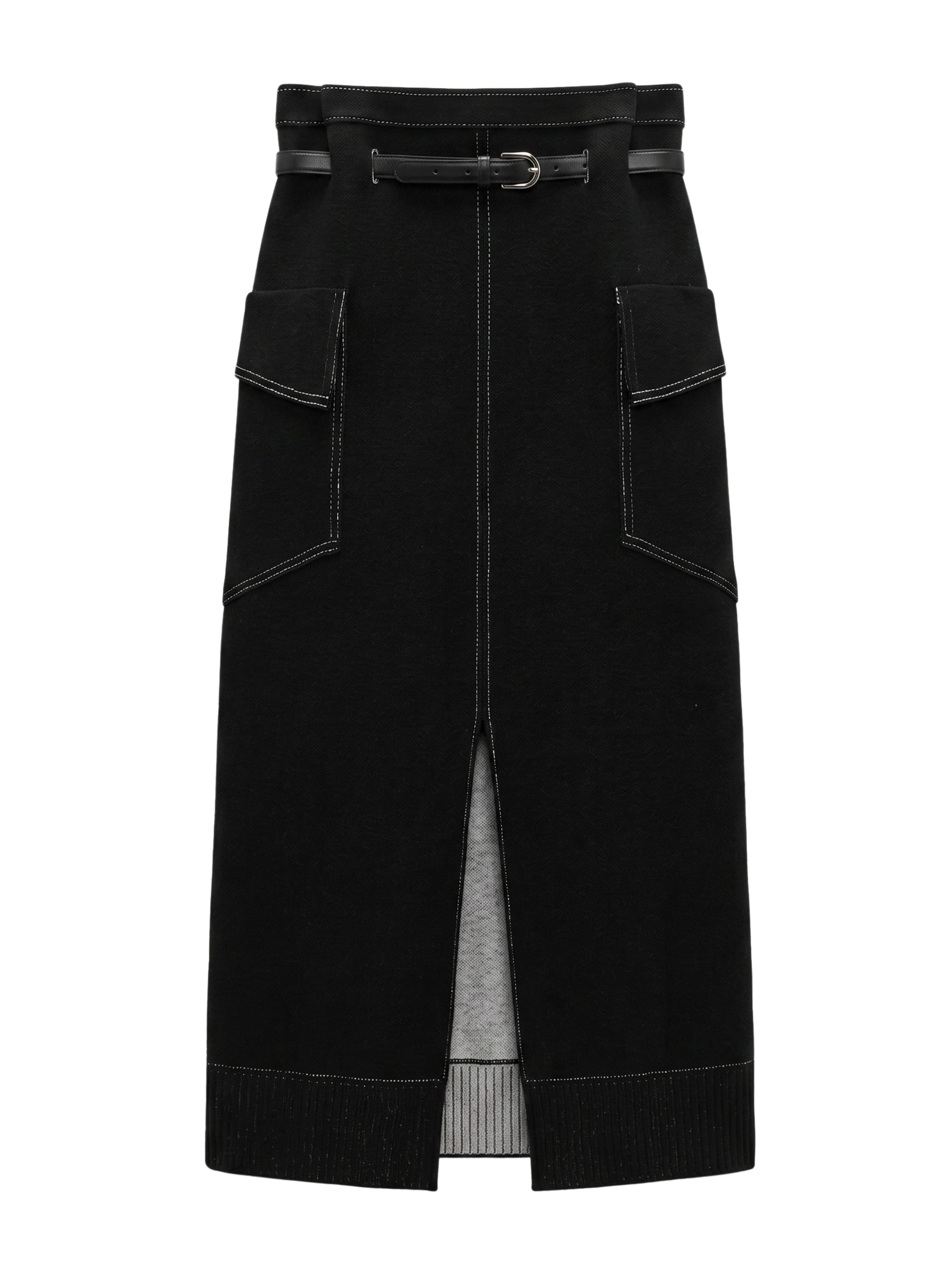 BRIEFING 新品　WS STITCHED 3D LOGO SKIRT M Freya Belted Knitted Skirt – RVN