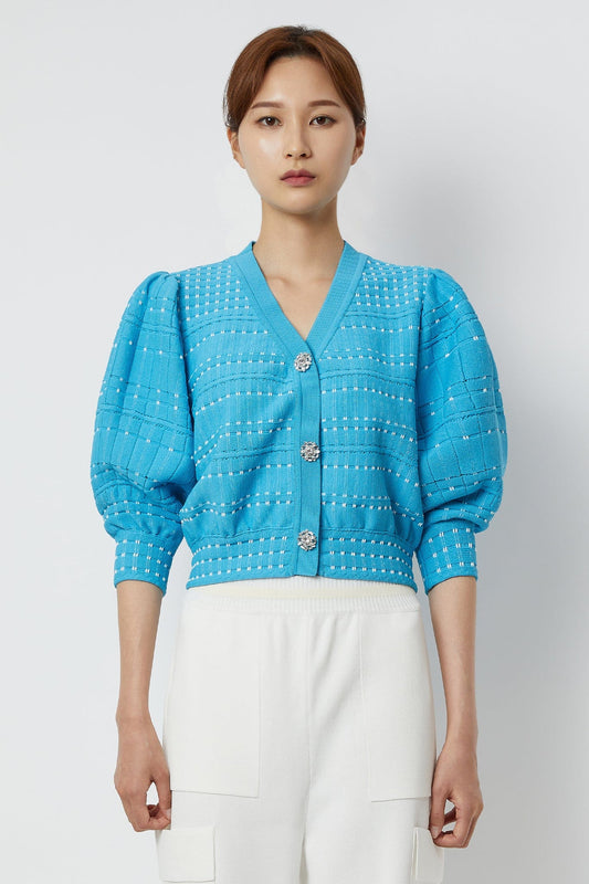 RVN Cardigan Two-Tone Dot Cardigan