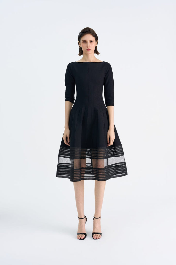 3/4 Sleeve Flare Knit Dress 3/4 Sleeve Flare Knit Dress