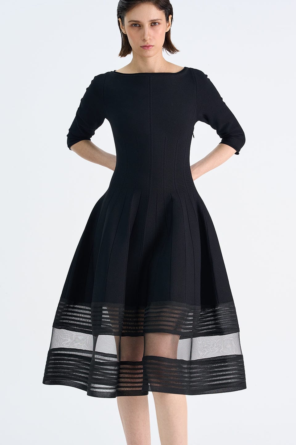 3/4 Sleeve Flare Knit Dress XS 3/4 Sleeve Flare Knit Dress XS