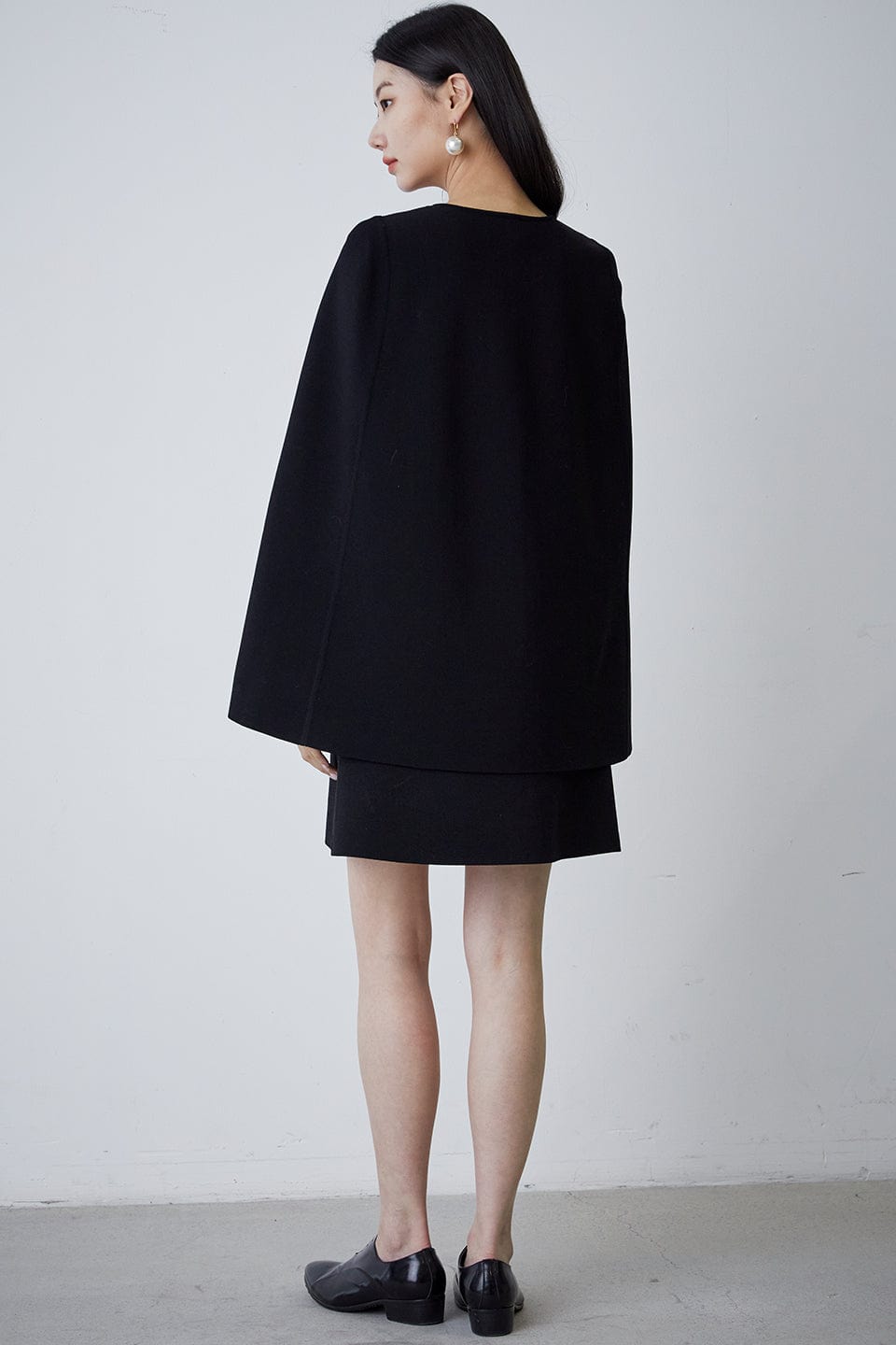 A-line Knit Cape Dress M A-line Knit Cape Dress M