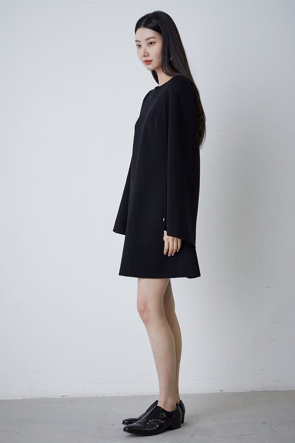A-line Knit Cape Dress M A-line Knit Cape Dress M