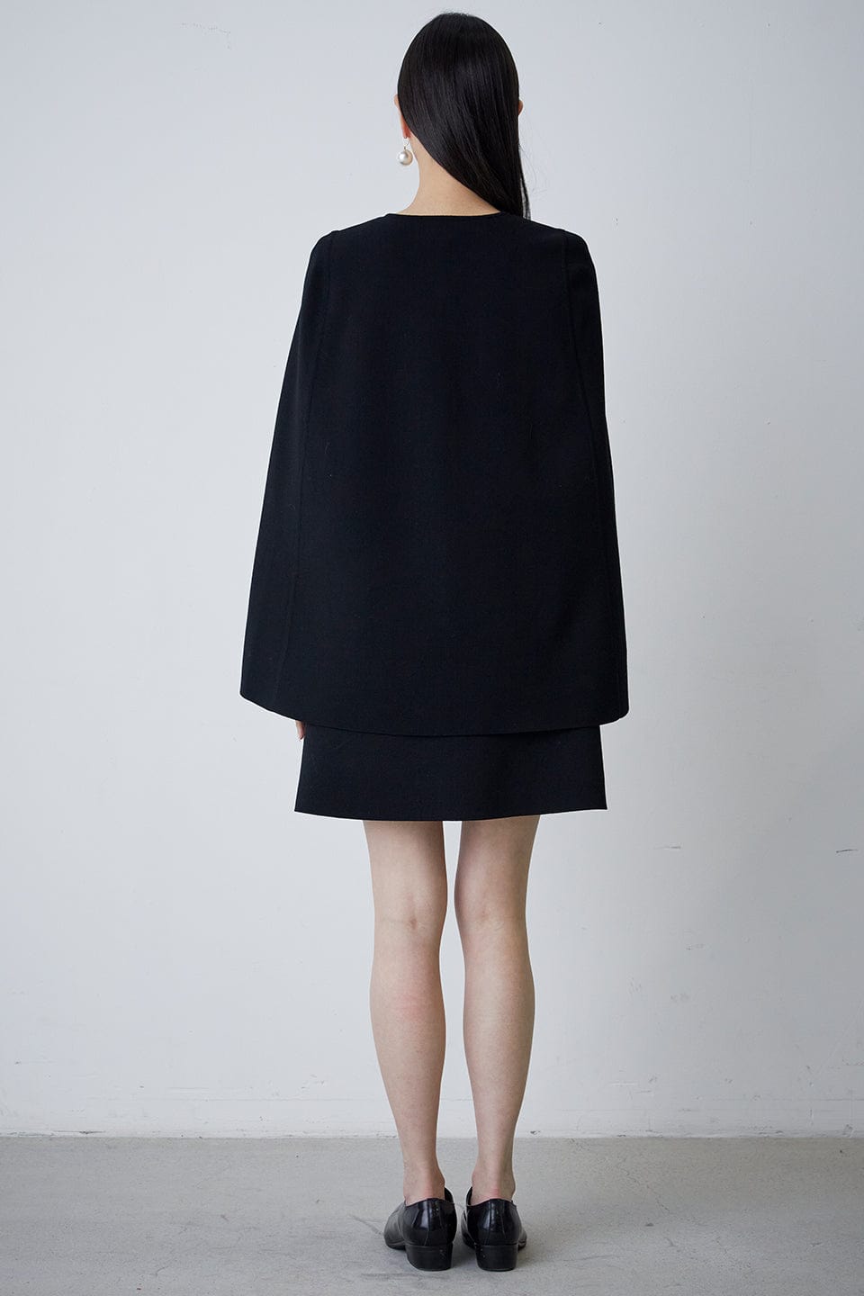 A-line Knit Cape Dress M A-line Knit Cape Dress M