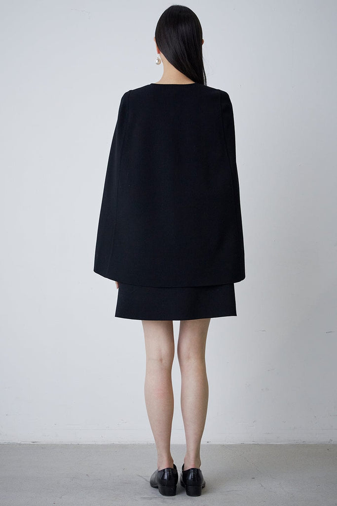 RVN Dress A-line Knit Cape Dress