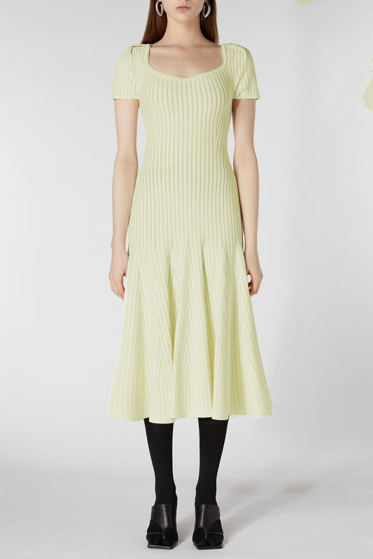 RVN Dress Engineered Rib Knit Dress