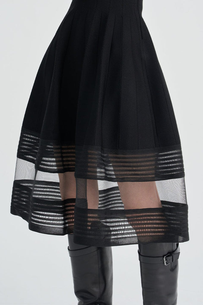 RVN Dress Jacquard Flare Knit Dress