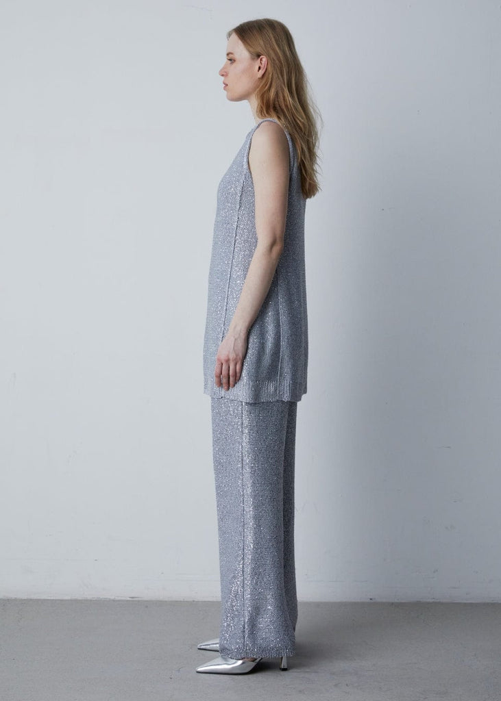 Sequins Jacquard Mini Knit Dress M Sequins Jacquard Mini Knit Dress M