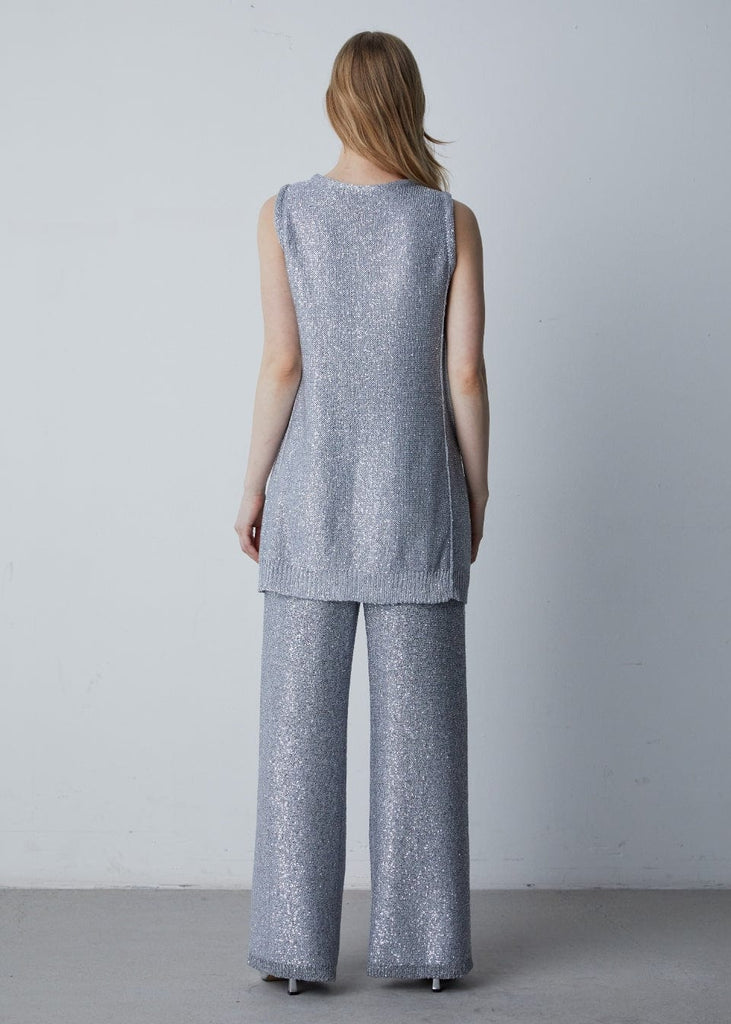 knit dress with sequins ROSE GOLD SPARKLY KNIT MAXI DRESS | CULT MIA