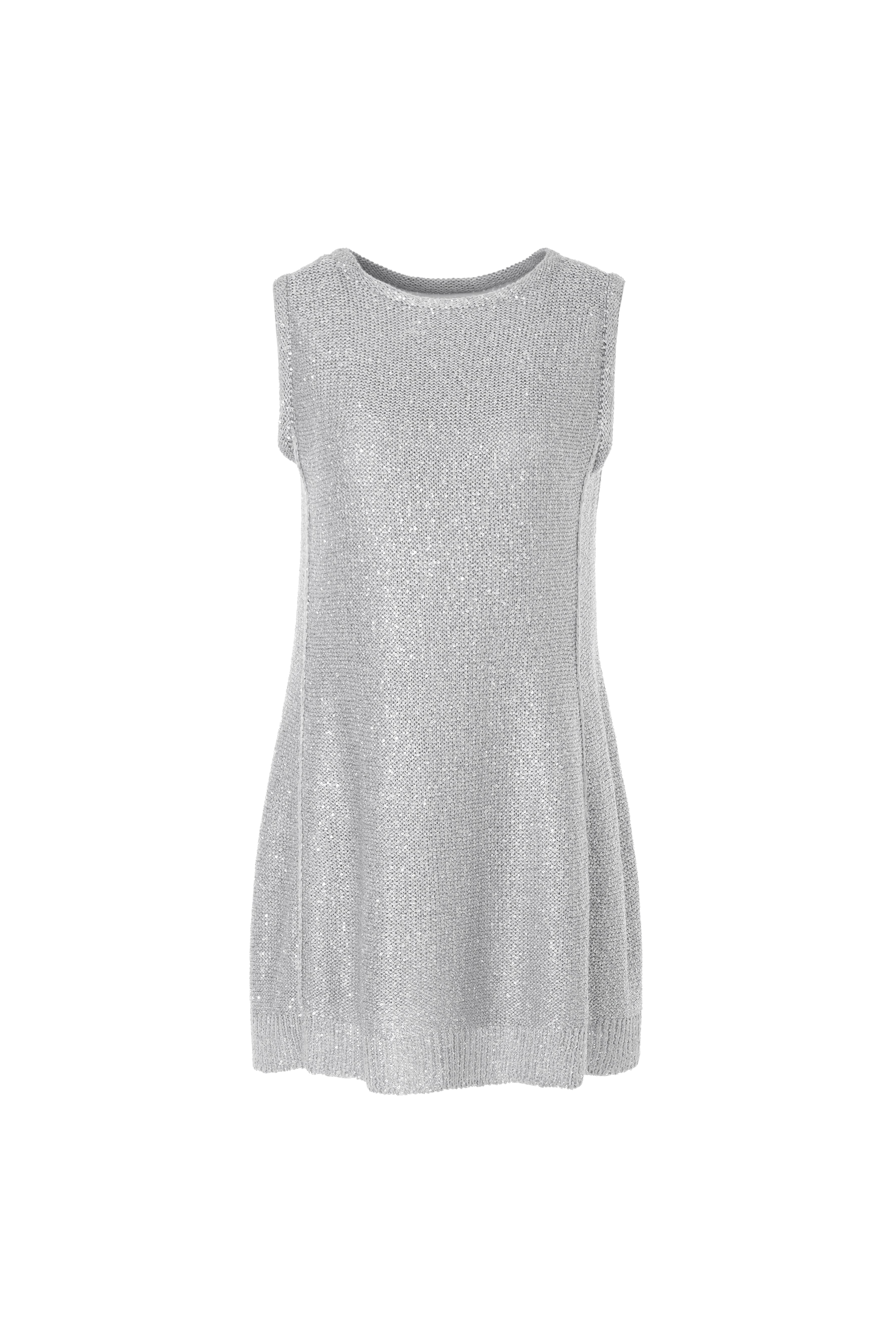 knit dress with sequins Atticus Knit Maxi Dress With Sequin / Gold | MESHKI