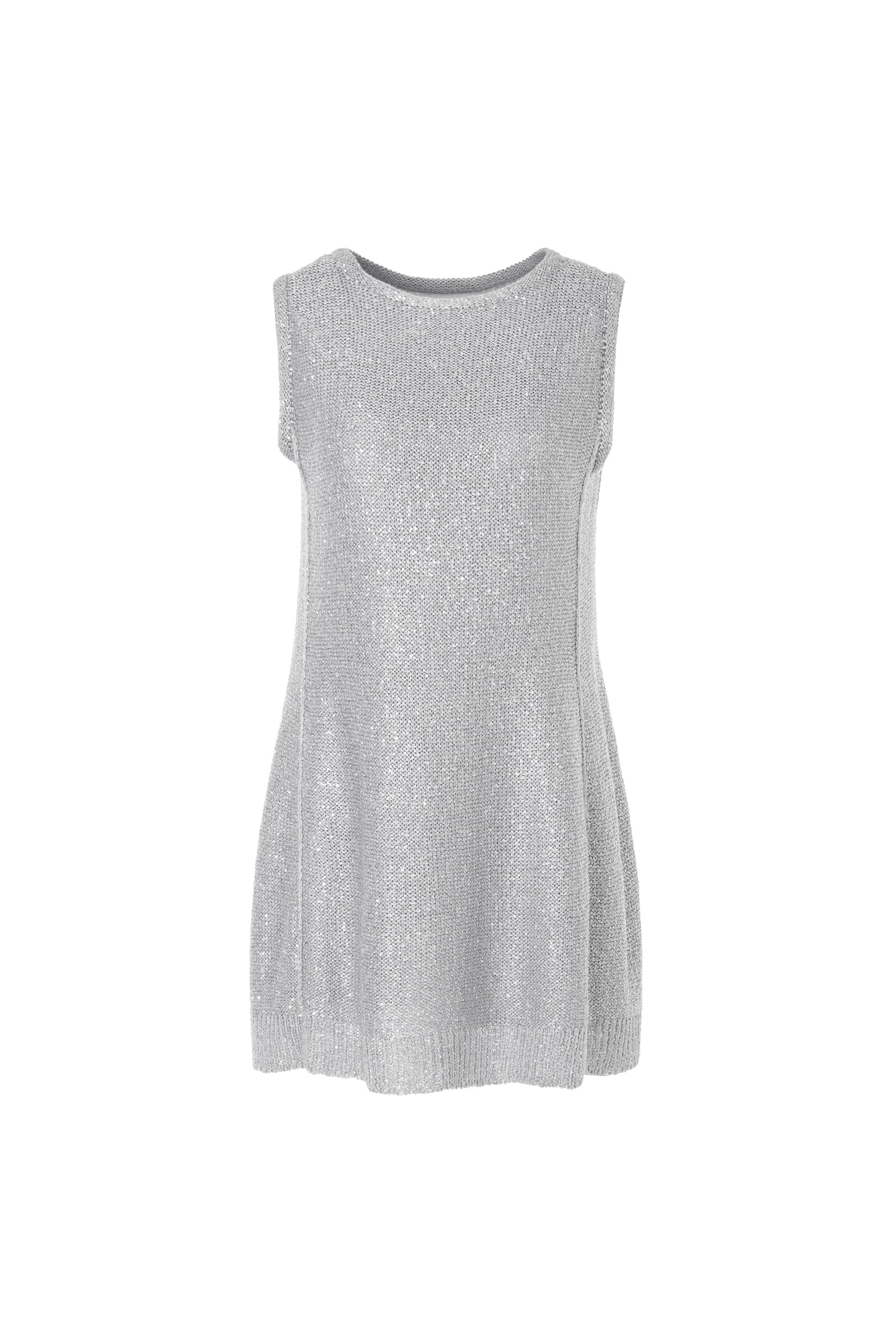 RVN Dress Sequins Jacquard Mini Knit Dress