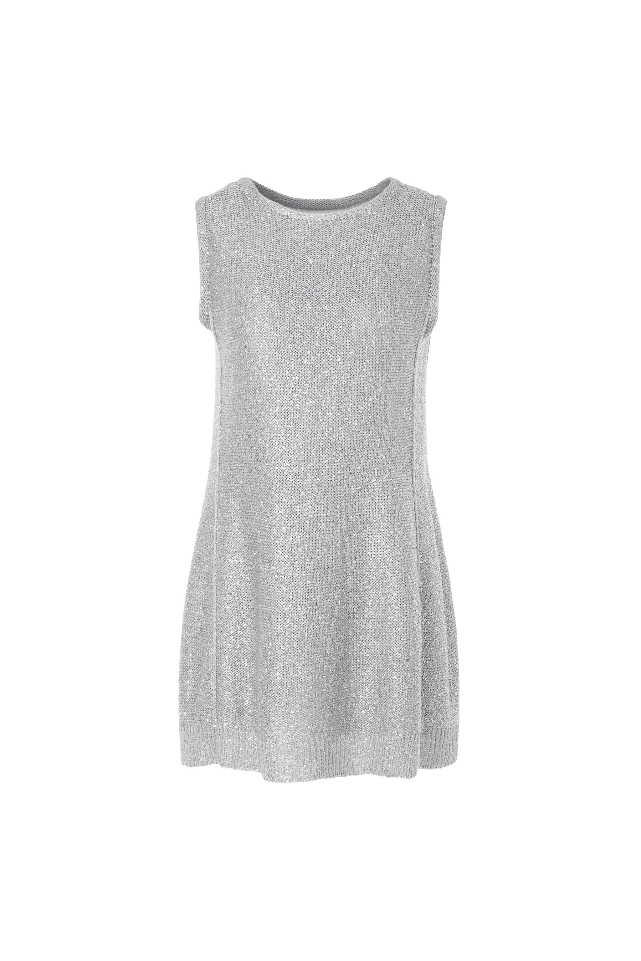 Sequins Jacquard Mini Knit Dress S