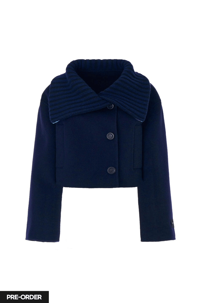 RVN Jacket [PRE-ORDER] Double Face Cashmere-Wool Jacket w/Rib Collar