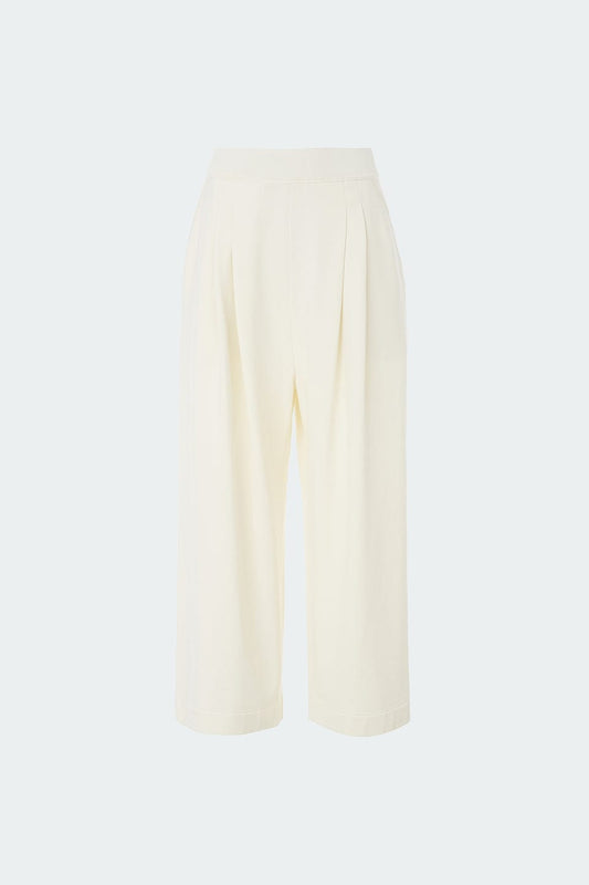 RVN Pants Crepe Wide Knit Cropped Pants