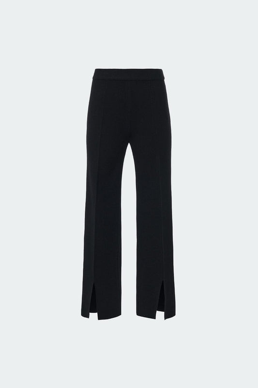 RVN Pants Front Slit Straight Knit Pants