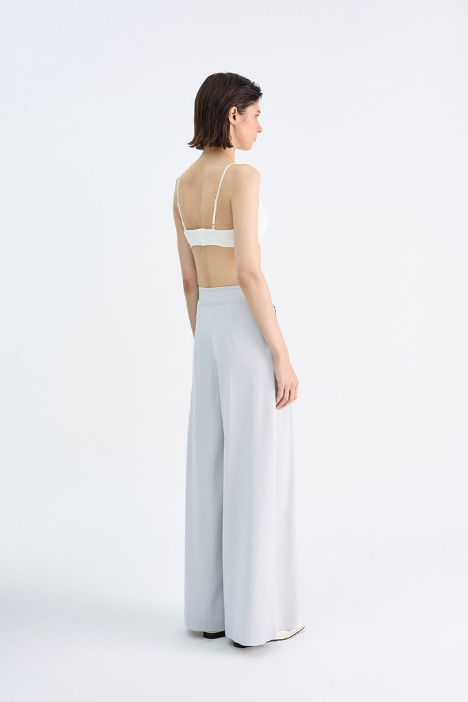 RVN Pants Pleated Wide Knit Trousers