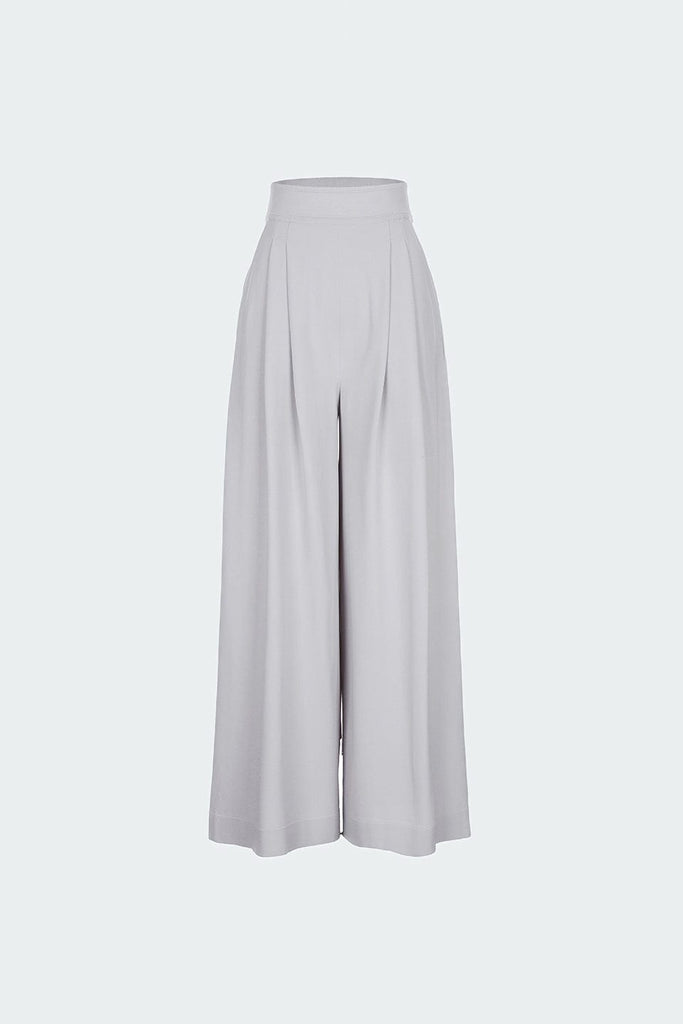 RVN Pants Pleated Wide Knit Trousers