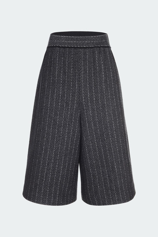 RVN Pants S Herringbone Culotte Pants