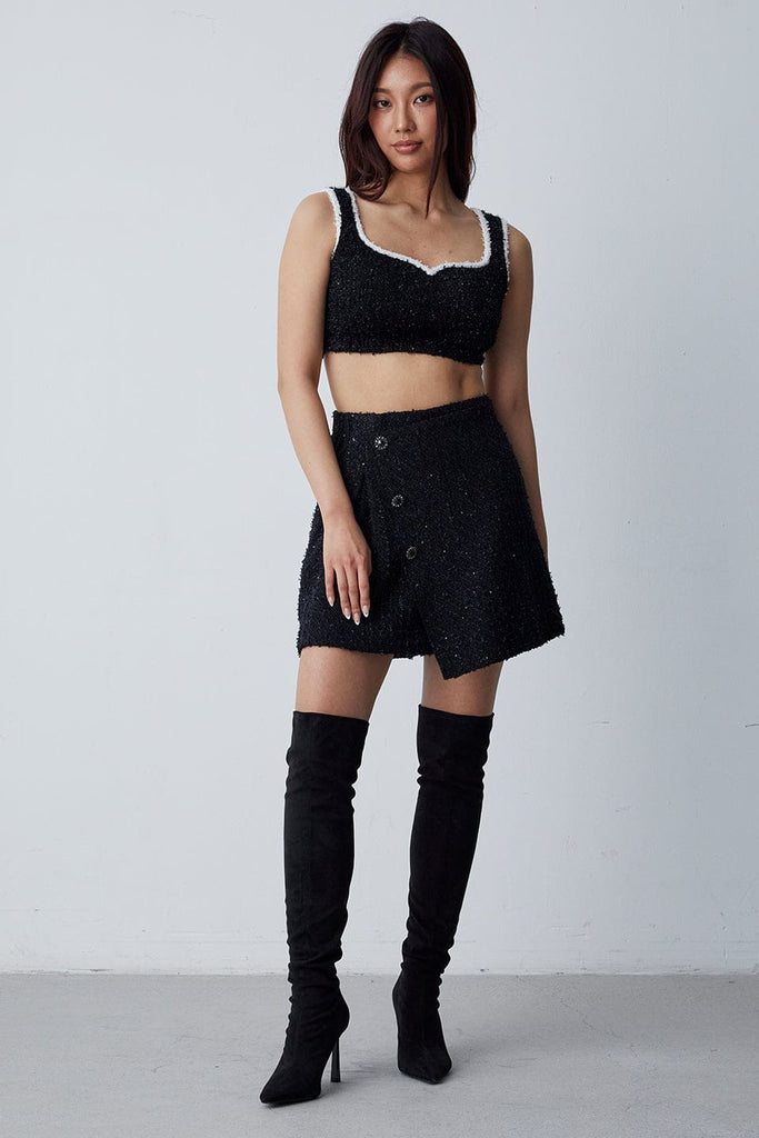 RVN Pants Sequins Knit Shorts