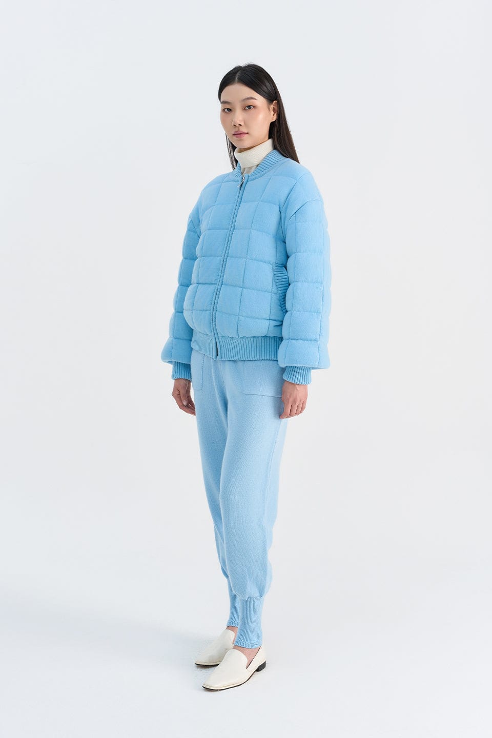 RVN Puffer Wool Long Knit Puffer