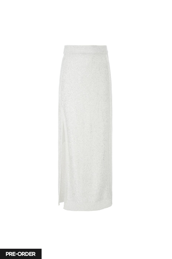 RVN Skirt [PRE-ORDER] Sequins Slit Knit Maxi Skirt