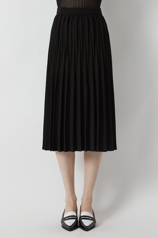 RVN Skirt S Pleated Knit Jacquard Skirt