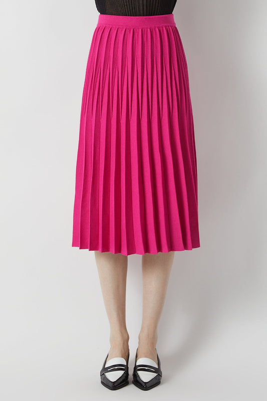 RVN Skirt S Pleated Knit Jacquard Skirt