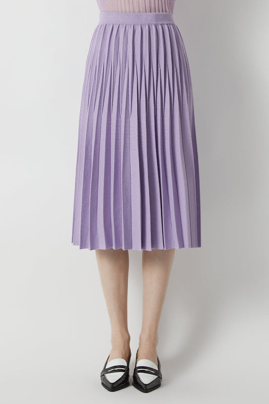 RVN Skirt S Pleated Knit Jacquard Skirt