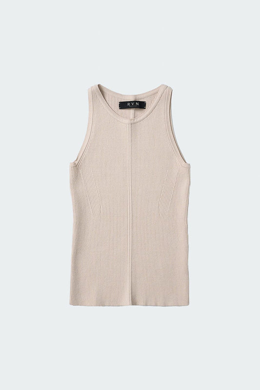 RVN Sleeveless Rib Knit Tank Top