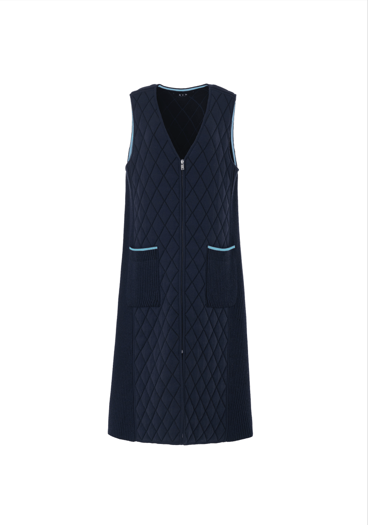 RVN Vest Merino Wool Quilted Knit Vest