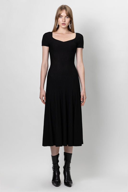 RVN Dress Engineered Rib Dress