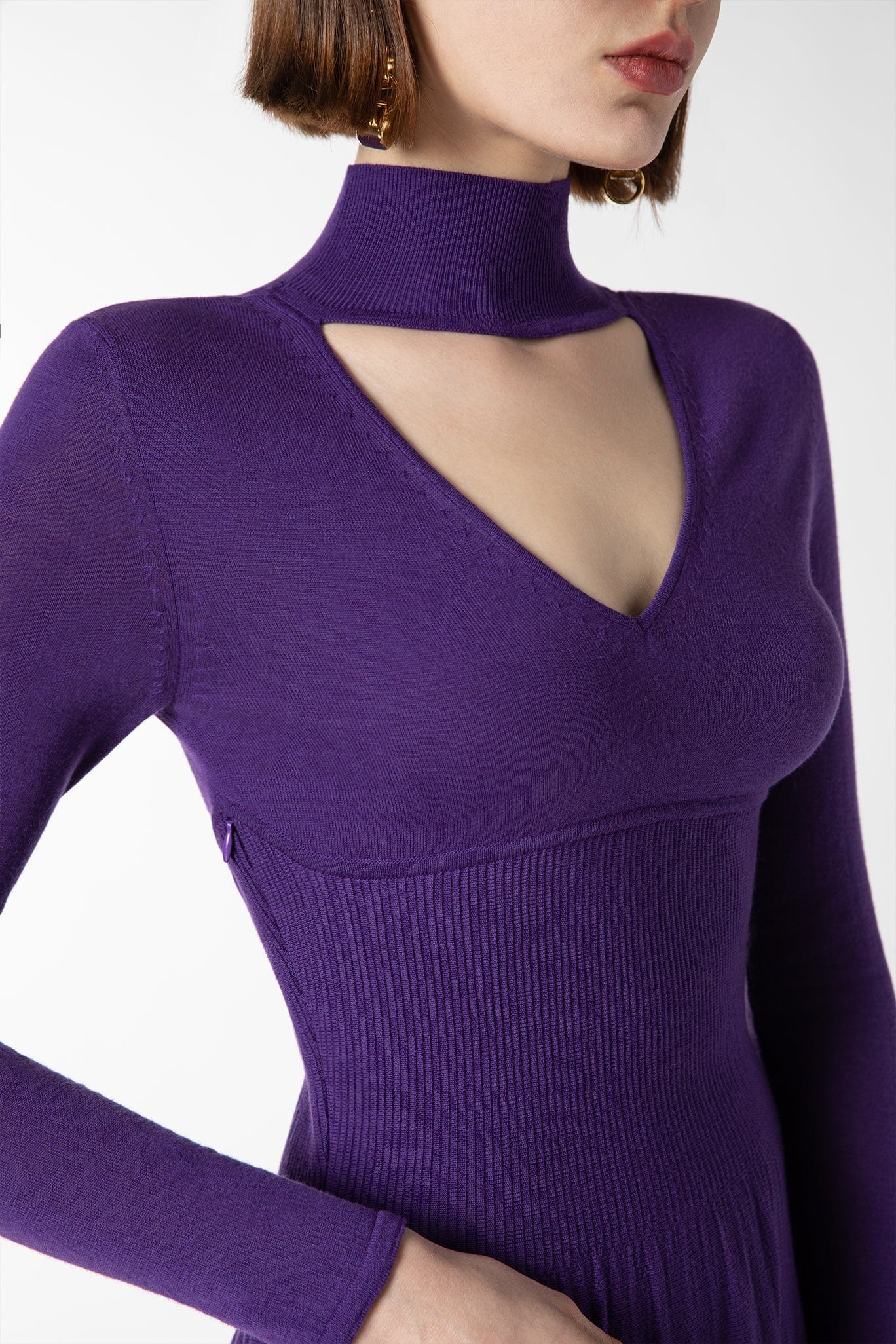Reversible Bustier Knit Dress S / Purple Reversible Bustier Knit Dress S / Purple