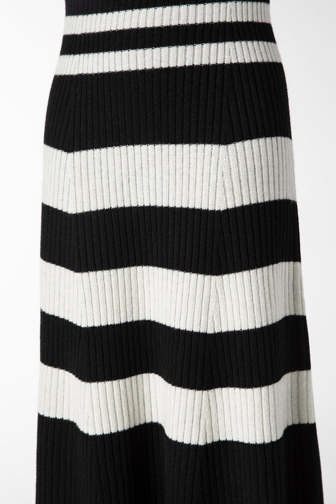 RVN Dress S Stripe Turtleneck Dress