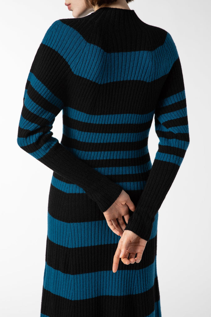 RVN Dress S Stripe Turtleneck Dress