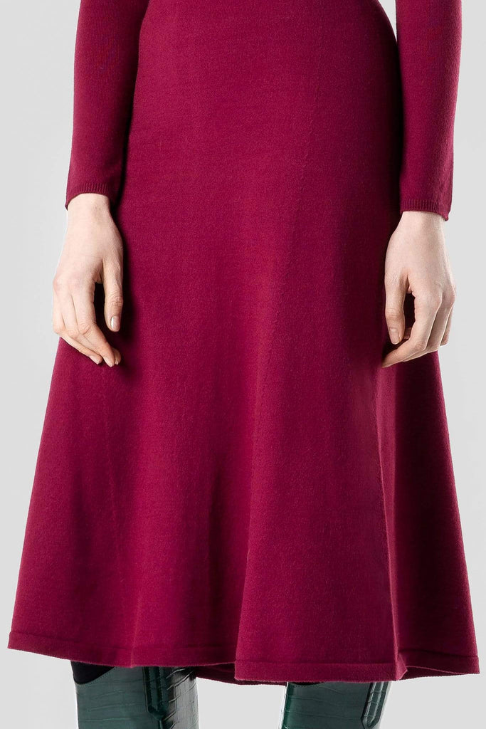 RVN Seamless 3D-Knit Turtleneck Midi Dress