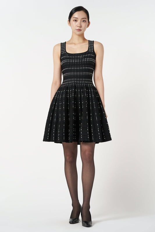 RVN Dress Two-Tone Dot Dress