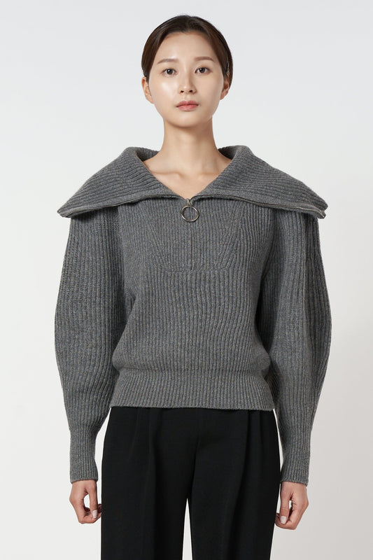 RVN Pullover One Cashmere Half Zip-up Pullover