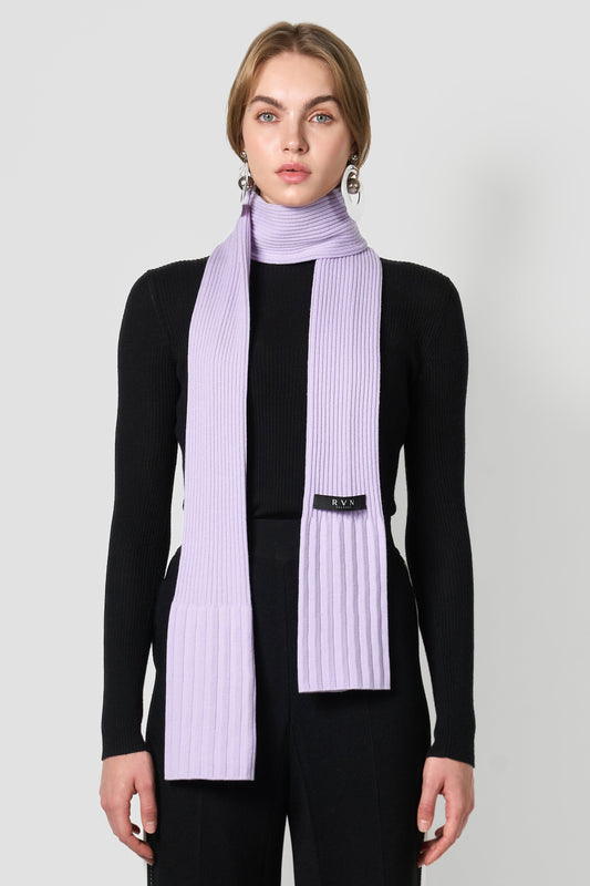 RVN Scarf One Wool Pleated Rib Scarf