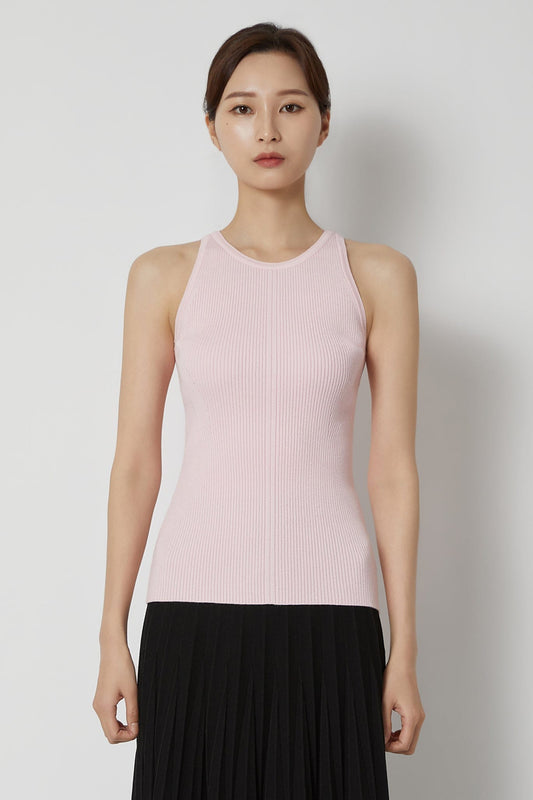 RVN Sleeveless Rib Knit Tank Top